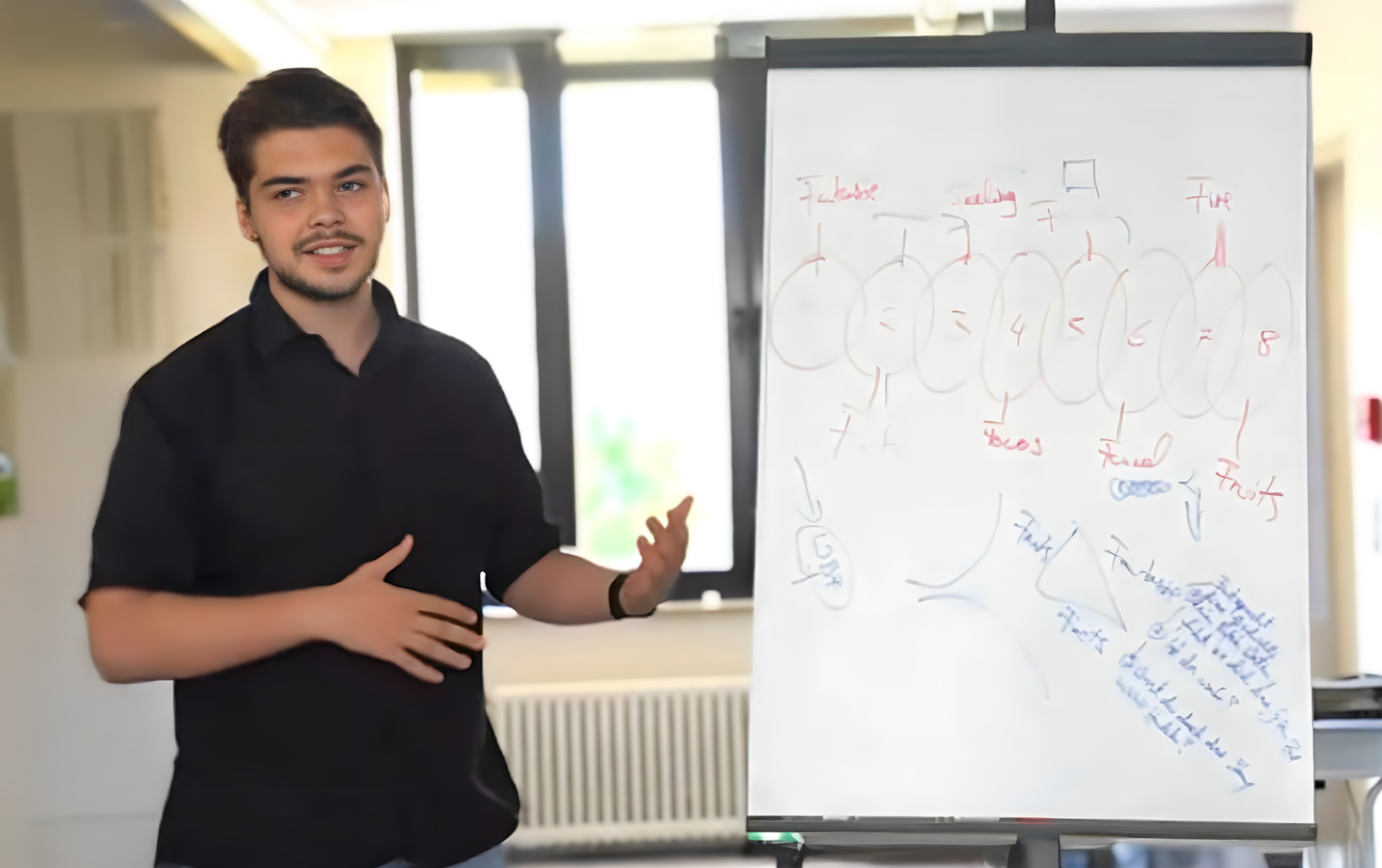 Simeon Beckmann bei der Arbeit